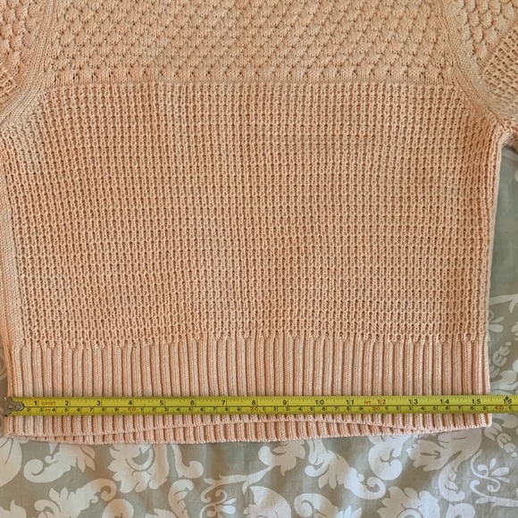 Banana Republic (Factory) - Crop Style Cable Knit Sweater - Size S -Light Coral - Picture 9 of 9